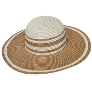 NEW! MAGID Tan and Cream Packable UPF 50+ Protection Sun Hat.